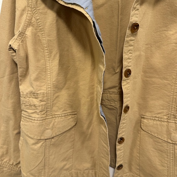 Toad&Co Women's Tan Utility Jacket with Button Front and Patch Pockets - Picture 4 of 9